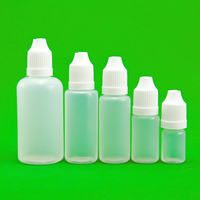 Flacons compte-gouttes en plastique transparents vides de 7ml 10ml 15ml 20 ml 30ml 60ml de LDPE avec étiquette personnalisée flacon avec embout pour PET