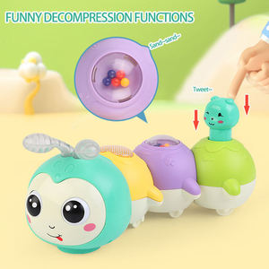 Jouet Éducatif Électrique Universel pour Bébé, en Plastique, en Forme de Chenille Magnétique Démontable, avec Lumières et Musique - Product Image 4