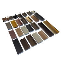 Poignée de meuble de cuisine en aluminium anodisé de 45 mm, profilé de cadre de porte en verre pour armoire en alliage d'aluminium miroir