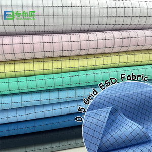 100% polyester antistatique 0.5 tissu sergé à grille vêtements de travail d'atelier sans poussière et de protection avec doublure pour une utilisation en atelier - Product Image 1