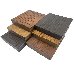 Fireproof moso bamboo decking boards exterior solid wood grain Garden Deck outdoor bamboo decking flooring