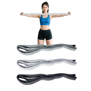 Fasce per <span class=keywords><strong>esercizi</strong></span> Fitness con Logo da <span class=keywords><strong>donna</strong></span> con cinturino elasticizzato per Yoga elastico con Logo personalizzato per fascia di resistenza ad anello da ballo e da palestra - Product Image 3