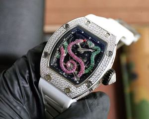 Montre mécanique de haute qualité, étanche, mouvement automatique, blanche, nouveau modèle, design diamant - Product Image 3