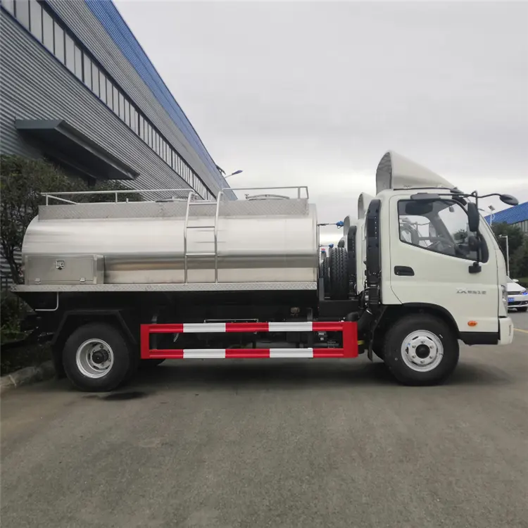 दूध के लिए जेएसी 4*2 125hp प्रकाश कर्तव्य ट्रक परिवहन, बिक्री के लिए 6000 लीटर दूध ट्रक टैंक