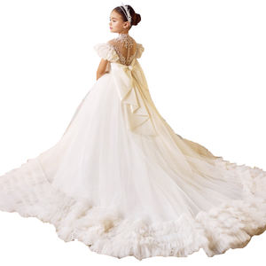 Grandi ragazze treno abbigliamento per bambini ragazza fiore abito di compleanno ragazza festa di nozze abito abito da sposa principessa abito da sposa abito da ballo per i bambini - Product Image 5