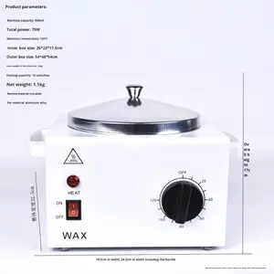 <span class=keywords><strong>Appareil</strong></span> de <span class=keywords><strong>cire</strong></span> pour épilation à un seul four, machine à fondre la <span class=keywords><strong>cire</strong></span> en métal, 500 ml, chauffe-<span class=keywords><strong>cire</strong></span> pour épilation - Product Image 2