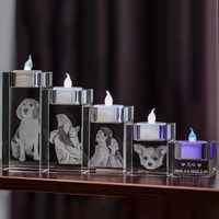 Bougeoirs décoratifs en cristal K9 modernes et personnalisés avec logo, taille personnalisée, gravure laser 3D, impression photo, artisanat