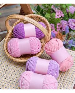 Top Fashion Sparkle Chenille Chunky Fancy Metallic Hilo de tejer a mano para ganchillo - Product Image 6