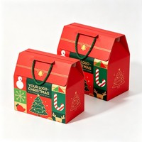 Offre Spéciale – Boîtes Cadeaux de Noël de Haute Qualité en Gros – Boîte Cadeau Chapeau et Écharpe de Noël – Boîte Cadeau à Encre de Soja avec Poignée