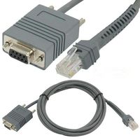 Cable RS232 DB9 Hembra a RJ45 Macho para Escáner, Cable de Transferencia de Datos Seriales LS1203 LS4208 LS2208AP