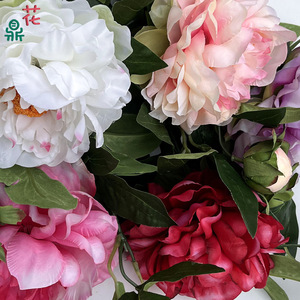 Fleurs de pivoine en soie réalistes pour décorations de mariage, fleurs artificielles pour accessoires de scène et allées - Product Image 2