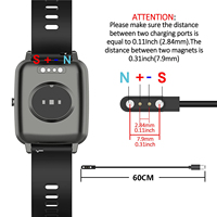 Câble de charge rapide USB universel magnétique à 2 broches Pogo Pin USB-C de 2,84 mm en cuivre pur pour montre connectée – Vente en gros