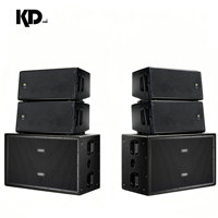 Système de sonorisation professionnel à aimant néodyme 4+2 double 10 pouces/double 18 pouces 4/8 ohms 2500W pour concerts en plein air