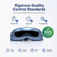 Appareil de bien-être oculaire avec logo personnalisé, doublure en cuir, compresse chaude, soulagement de la fatigue, masseur oculaire électrique intelligent