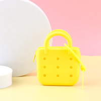 Nouveaux sacs à main miniatures en silicone DIY mignons, imperméables, avec breloques pour enfants