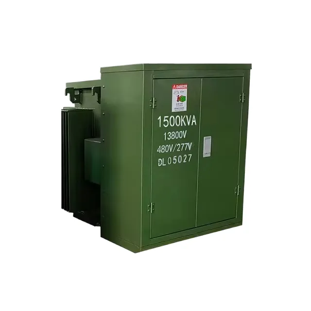 Transformadores trifásicos 1250 2550 3750 kVA 1600kva 630kVAr 30 kV tipo caja americana padmounted
