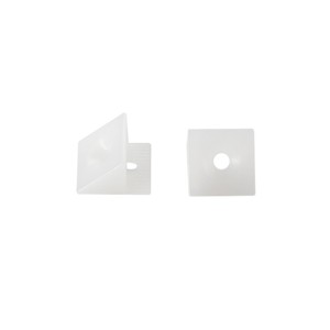 Attache de panneau arrière en plastique, support d'étagère en forme de L, blanc, support à 45 degrés, clip de fixation durable pour armoire - Product Image 3