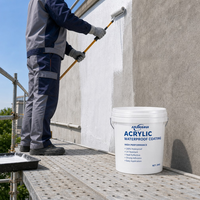 Revêtement acrylique imperméable résistant aux UV et réfléchissant la chaleur, forte adhérence, application facile pour les toits en béton et les murs extérieurs