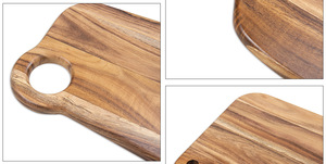 <span class=keywords><strong>Planche</strong></span> <span class=keywords><strong>à</strong></span> <span class=keywords><strong>découper</strong></span> en bois d'acacia personnalisée de qualité supérieure-Plateau de service polyvalent pour steak, pizza, charcuterie avec motif gravé - Product Image 5