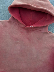 Custom Distressed <b>Hoodie</b> High Quality Thick Blank Oversized Fleece <b>Hoodie</b> <b>Plain</b> 100%cotton Faded <b>Hoodie</b> For Men - Product Image 3