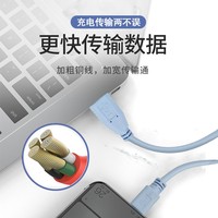 Câble USB 2.0 a vers Mini B 1M, gaine en PVC bleue, haute vitesse, pour appareil photo, GPS, MP3