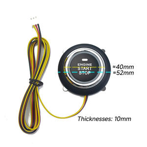 Bouton de démarrage et d'arrêt du moteur de voiture 12V, interrupteur de démarrage <span class=keywords><strong>sans</strong></span> <span class=keywords><strong>clé</strong></span>, interrupteur de remplacement - Product Image 4