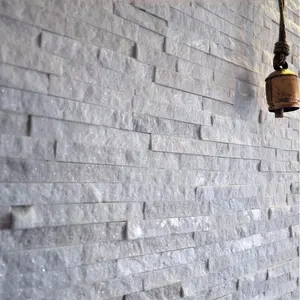 Piastrelle di rivestimento per pareti esterne in pietra bianca per esterni