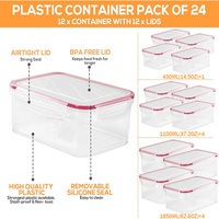 Boîte de rangement pliable en plastique pour aliments, boîte à lunch pliable pratique avec contenants d'emballage