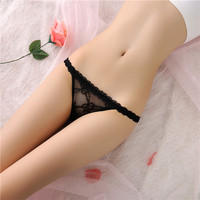 Haute qualité Sexy taille basse couleur unie Mini string T pantalon dames tentation Bikini culotte sous-vêtements