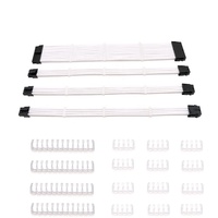 Kit de câble d'alimentation modulaire avec peignes, Atx 24 broches, pour CPU, carte graphique Pcie 8 broches, 6 + 2 broches tressées