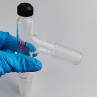 Adaptateur de distillation en verre borosilicate à 3 voies et à angle de 75 degrés pour laboratoire de chimie, personnalisé par CS Labglass