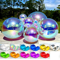 Grandes boules brillantes gonflables abordables pour l'extérieur Ballon gonflable Miroir Boules brillantes lisses argentées pour l'événement
