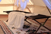 Lit de marche de camping pliable en aluminium pour secours d'urgence civil ultraléger au design moderne rentable pour l'utilisation dans les parcs
