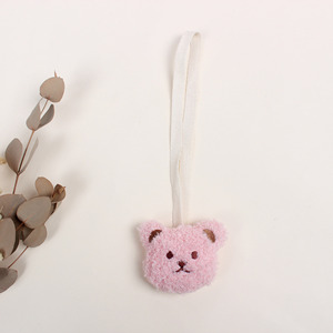2024 New Hot-Selling Baby Products <b>Cute</b> Teddy Fleece Plush <b>Bear</b> Pacifier Teether Pendant Baby Pacifier Chain - Product Image 2