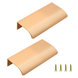 Kitchen Back Mount Finger Edge <strong>Pull</strong> Handle <strong>Matte</strong> Brass <strong>Black</strong> Furniture Cabinet <strong>Pull</strong> Handles - Product Image 3