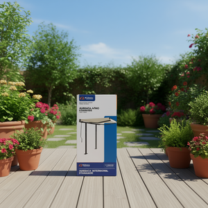 Toldo Retráctil Alibaba de 118.1"x96.5" con Estructura de Hierro, Operación Manual, Parasol para Patio - Product Image 2