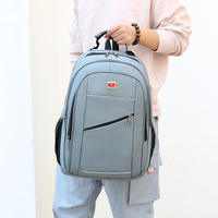 Sac à dos étudiant et professionnel imperméable antivol grande capacité en nylon Oxford avec fermeture éclair et port USB