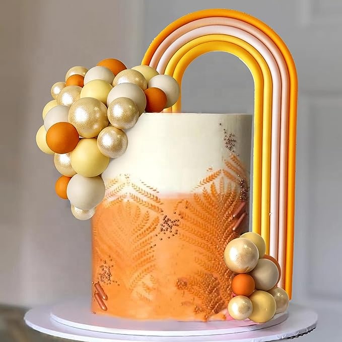 ASTARON 50 Pcs Ball Cake Topper Sticks Mini Balloons For Decorating - View #13