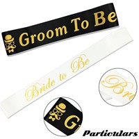 Ensemble simple pour future mariée et marié, Fourniture exclusive de ceintures d'étiquette de fête pour la fête nuptiale