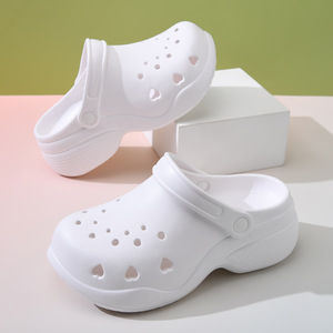 Women's Platform <b>Clogs</b> White EVA Sole Thick Soled Breathable Closed Toe Summer Beach Sandals Size 35-40 - Product Image 1