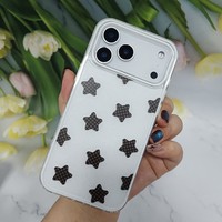Étui de téléphone portable style Ins pour iPhone 11 12 13 14 15 16 17 Pro Max, pochettes de téléphone portable étoiles vertes pour iPhone 17 Air