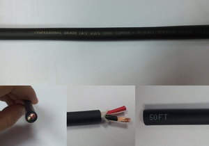 Cable de Altavoz para Entierro en Pared, 16/2, Resistente a los Rayos UV, Calibre 16 AWG, Color Negro - Product Image 4