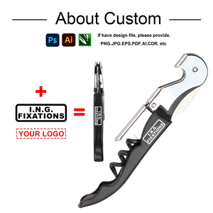 Chất Lượng Cao 58G Rượu Vang Corkscrew Đa Chức Năng Thép Không Gỉ Rượu Vang Mở Chai Với Biểu Tượng Tùy Chỉnh - Product Image 2