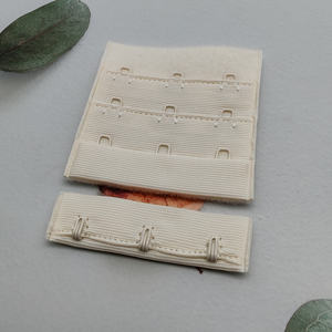 HH4K Fermeture de soutien-gorge à 3 rangées de crochets et œillets, boucle dorsale pour sous-vêtements, en nylon et métal, noir, normale, sans couture, vente en gros - Product Image 4