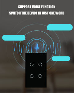 Interruptor de Pared Inteligente WiFi TUYA Graffiti de 110-240V 10A 2000W con Panel Táctil de Vidrio, Compatible con Control por Voz de <span class=keywords><strong>Alexa</strong></span> y Google Home - Product Image 6