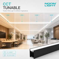 Luminaire suspendu linéaire LED TLE, CCT réglable, dimmable DALI, Ra>90, garantie 5 ans, connectable, en aluminium, pour bureau