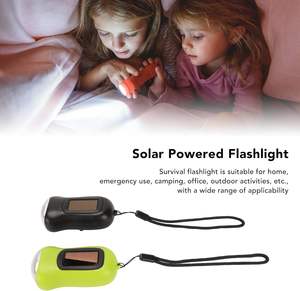 Linterna de Bolsillo Multifuncional de Plástico ABS con 3 LED Súper Brillantes, Carga Solar y Manivela, para Camping y Supervivencia - Product Image 3