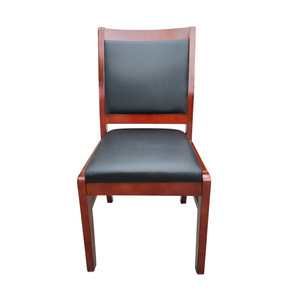 Chaise de conférence en bois massif innovante avec accoudoirs, chaise de bureau avec soutien lombaire LC-02 - Product Image 4