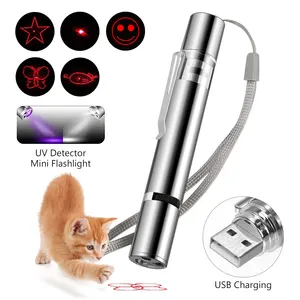 Factory Low Price Wholesale Pet Cat Laser Pointer Teaser Stick With Electricity Can Be Customized Logo Cat Laser Pointer