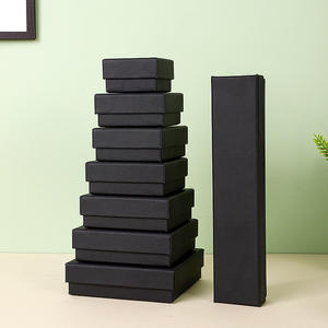 定制标志珠宝包装纸板纸盖和底部多尺寸带海绵泡沫的首饰盒 - Product Image 6